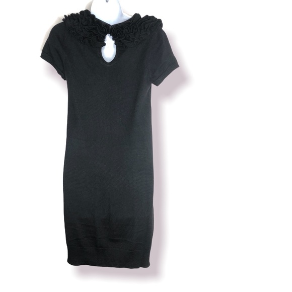 Susana Monaco Womens Black Extra Fine Merino Wool Sweater Dress - Picture 2 of 12